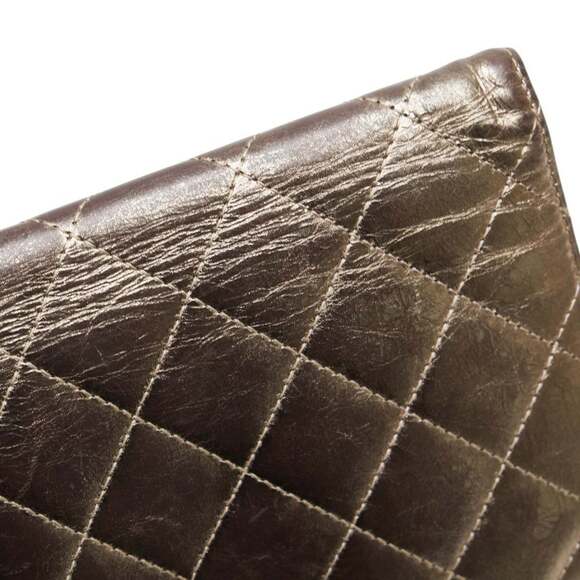 CHANEL Gold Leather Wallet